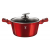 Berlingerhaus Kastrol s mramorovým povrchem a poklicí 20 cm Burgundy Metallic Line BH-1256