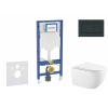GEBERIT - Duofix Set předstěnové instalace, klozetu Gaia a sedátka softclose, tlačítko Sigma30, černá lesk/černá mat SANI11CA5136B