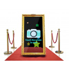 Fotověci Samoobslužná Digitální Fotobudka Retro Vzhled Fotokoutek Rámové Celozrcadlo Párty Koutek Kiosek Selfie Photo Booth na Kolečkách Varianta: Stříbrná, úhlopříčka 165cm