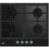 Plynová varná doska BEKO HILG64225S 60 cm, čierne sklo
