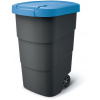 Prosperplast popolnica Wheeler 110 l antracit s modrým víkem
