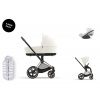 Cybex Platinum CYBEX Priam Travel Set + Cloud T Plus i-Size + Platinum Winter Footmuff off white 2025 rose gold