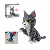 Stavebnica Pet Cat SIVÁ 3D Kreatívna sada Zvieratko 3D Mačiatko