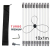 Rotačná kefa na čistenie komína s oceľovým lankom TURBO Premium® 10m set