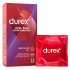 Durex Feel Thin Extra Lubricated - štandardné kondómy, 12 ks