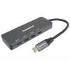 Replikátor portov PremiumCord 5G SuperSpeed Hub USB-C na 4x USB 3.2 C Aluminum (KU31HUB10)
