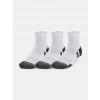 Unisex ponožky Under Armour UA Performance Tech 3pk Qtr-WHT – biele (3 páry) Velikost: M