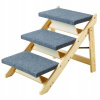 SucceBuy Schody pre zvieratá 70,5x47x50CM 3 stupne Jednoduché na prenášanie