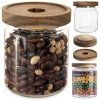 SKLENENÁ kuchynská dóza na potraviny s tesným uzáverom na sypké produkty 0,73L
