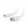 Gembird USB 3.0 kábel to type-C (AM/CM), 1m CCP-USB3-AMCM-1M-W
