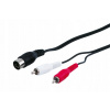 Goobay 50014 Audio kábel 1,5 m, 2 x RCA na 5-pin DIN, čierny