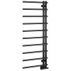 SAPHO JUSTINA 50 x 124,6cm 340W kúpeľňový radiátor, stredové pripojenie, čierna matná, IR546B