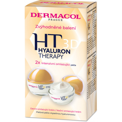 Dermacol Hyaluron Therapy 3D remodelačný denný krém 50 ml + remodelačný nočný krém 50 ml darčeková sada