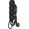 Emos PC0413R, predlžovací kábel, 4 zásuvky, 3m, čierny PC0413R