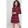 Urban Classics Dámske košeľové šaty Ladies Check Shirt Dress Farba: darkblue/red, Veľkosť: S