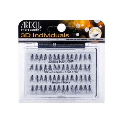 Ardell 3D Individuals Duralash Knot-Free trsové nalepovacie mihalnice bez uzlíkov 56 ks medium black