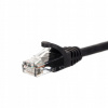 Patchcord RJ45, Netrack, zaplavený kryt, kategória 6 UTP, 1 m, čierny