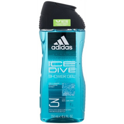 Adidas Ice Dive Sprchový gél 3v1 pre mužov 250 ml