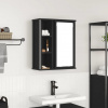 zahrada-XL Kúpeľňová nástenná skrinka so zrkadlom dub čierny 50x21x60 cm 861902