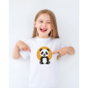 Detské tričko Hravá panda - 110 cm/4 roky, 00 - biela