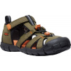 Detské sandále Keen Seacamp II CNX youth dark olive/gold flame Veľkosť: 35