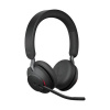 Jabra Evolve2 65, MS Stereo Slúchadlá s mikrofónom Bezdrôtový Pres hlavu Kancelária / call centrum USB Typ-A Bluetooth Čierna (26599-999-999)