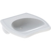 GEBERIT Vitalis bezbariérové závesné umývadlo bez otvoru, bez prepadu, 550 x 550 mm, biela, 221555000