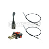 Sada 2 sekciový hydraulický rozdeľovač 40L/min + joystick bez tlačidla + dva lanka