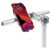 Držiak na mobil Bone Bike Tie 3, na bycikel, nastaviteľná veľkosť, červený, 4.7-7.2