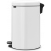 Odpadkový kôš s pedálom NewIcon s kovovým vedierkom 20 l biely
