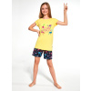 Dievčenské pyžamo Cornette Kids Girl 787/93 Caribbean - Žltá / 110-116