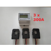 Elektroměr pro nepřímé měřeni + 3x proudová sonda 300A
