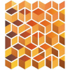 Reflexné nálepky Reflective Berlin Cubes-honey uni