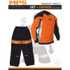MPS brankársky florbalový set - ORANGE dres + nohavice XS