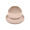 PETITE&MARS Set jedálenský silikónový TAKE&MATCH 2 ks tanier + miska Desert Sand 6m+