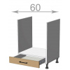 Casarredo CRAFT skrinka na vstavanú rúru 60, LG6082, grafit/biela matná