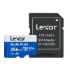 256GB Lexar® Blue Plus microSDHC UHS-I with SD adapter, up to 170MB/s read C10 A1 V10 U1 LMSBLPL256G-BNANG
