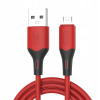 Kábel Kaku USB - microUSB typ B 1 m červený