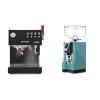Ascaso Steel DUO PID PLUS, Black&Wood + Eureka Mignon Specialita, CR tiffany blue