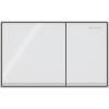 GEBERIT Omega60 Square dvojčinné ovládacie tlačidlo, zalícované, biela/lesklý chróm, 115.081.SI.1