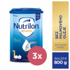 3x NUTRILON 1 Počiatočné dojčenské mlieko 800 g, 0+