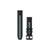 Garmin Silikonový remienok QuickFit 22 - Black/Cirrus Blue