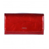 Elegantná dámska červená kožená lakovaná peňaženka so vzorom Grosso 18x9x4 (Krásna dámska peňaženka od slovenského výrobcu Grosso je vyrobená z kvalitnej pravej lakovanej kože.)