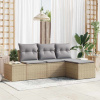 zahrada-XL Súprava záhradných pohoviek s vankúšom 4 pcs Béžová, svetlosivá 3355679