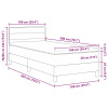 vidaXL Rám postele s matracom Svetlo sivá Tkanina 100 x 200 cm - Grey - 263310-279950