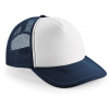 Beechfield | B645, 5 panelová šiltovka Vintage Trucker, modrá French Navy - biela