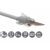 Univerzálny EASY konektor RJ45 CAT6 UTP 8p8c na drôt aj licnu SXRJ45-6