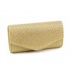 Kabelka - listová kabelka s lurexom zlatá 1ks