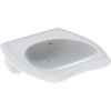 GEBERIT Vitalis bezbariérové závesné umývadlo bez otvoru, s prepadom, 550 x 550 mm, biela, 221556000