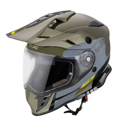 Moto prilba W-TEC V331 PR Graphic Farba Khaki-Grey, Veľkosť XS (53-54)